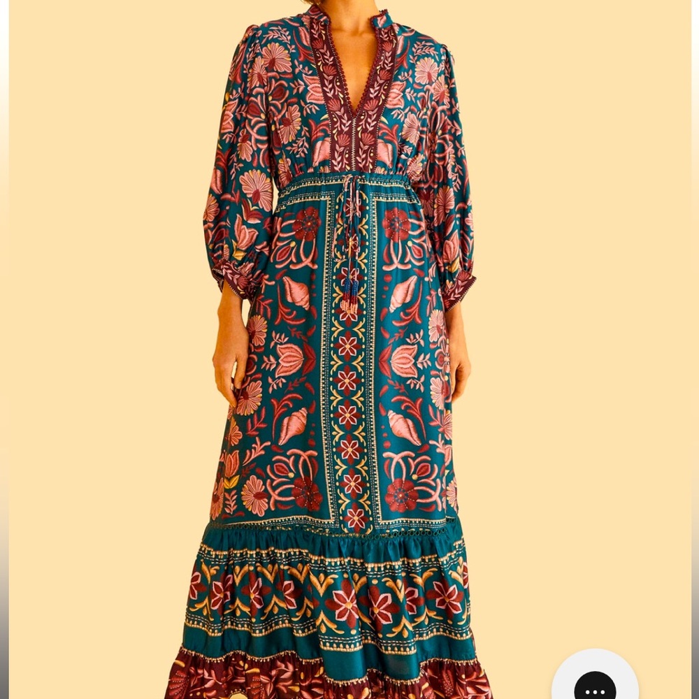 NWT Farm Rio Lenzing Ecovero Viscose Maxi Dress